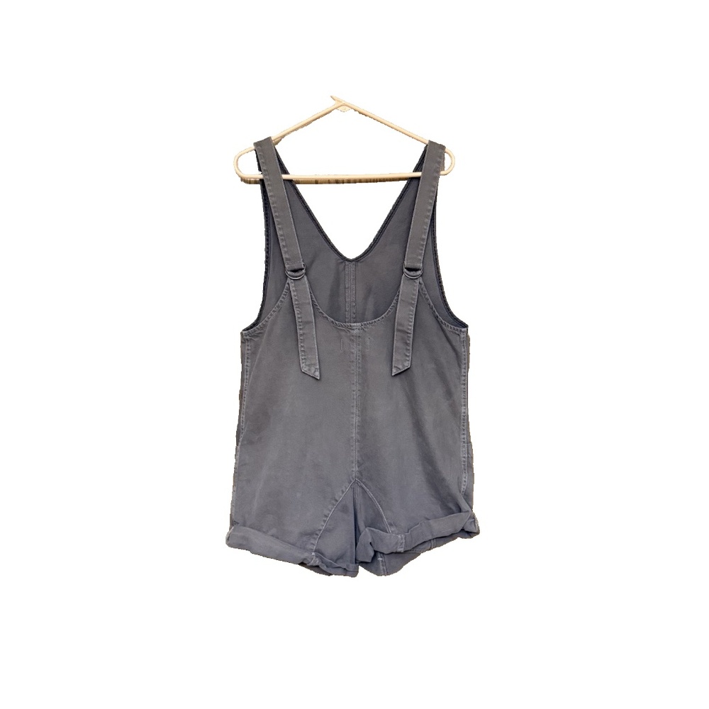 We The Free High Roller Shortall Size M Brown Denim Cotton Overalls Free People - Picture 3 of 14